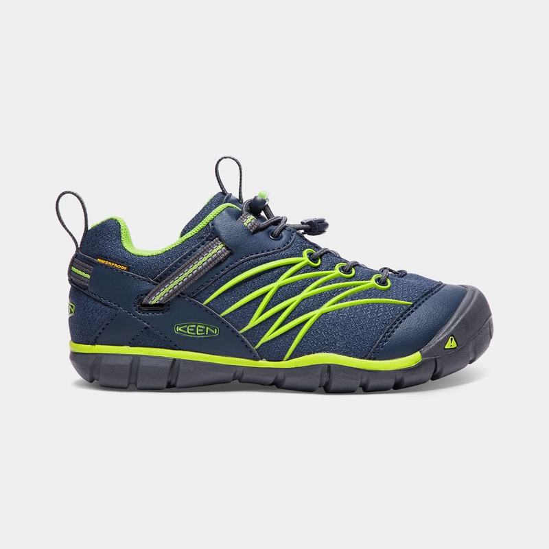 Keen Chandler Waterproof Cnx Kids Hiking Shoes Navy/Green Online NZ (2756-XMVDF)